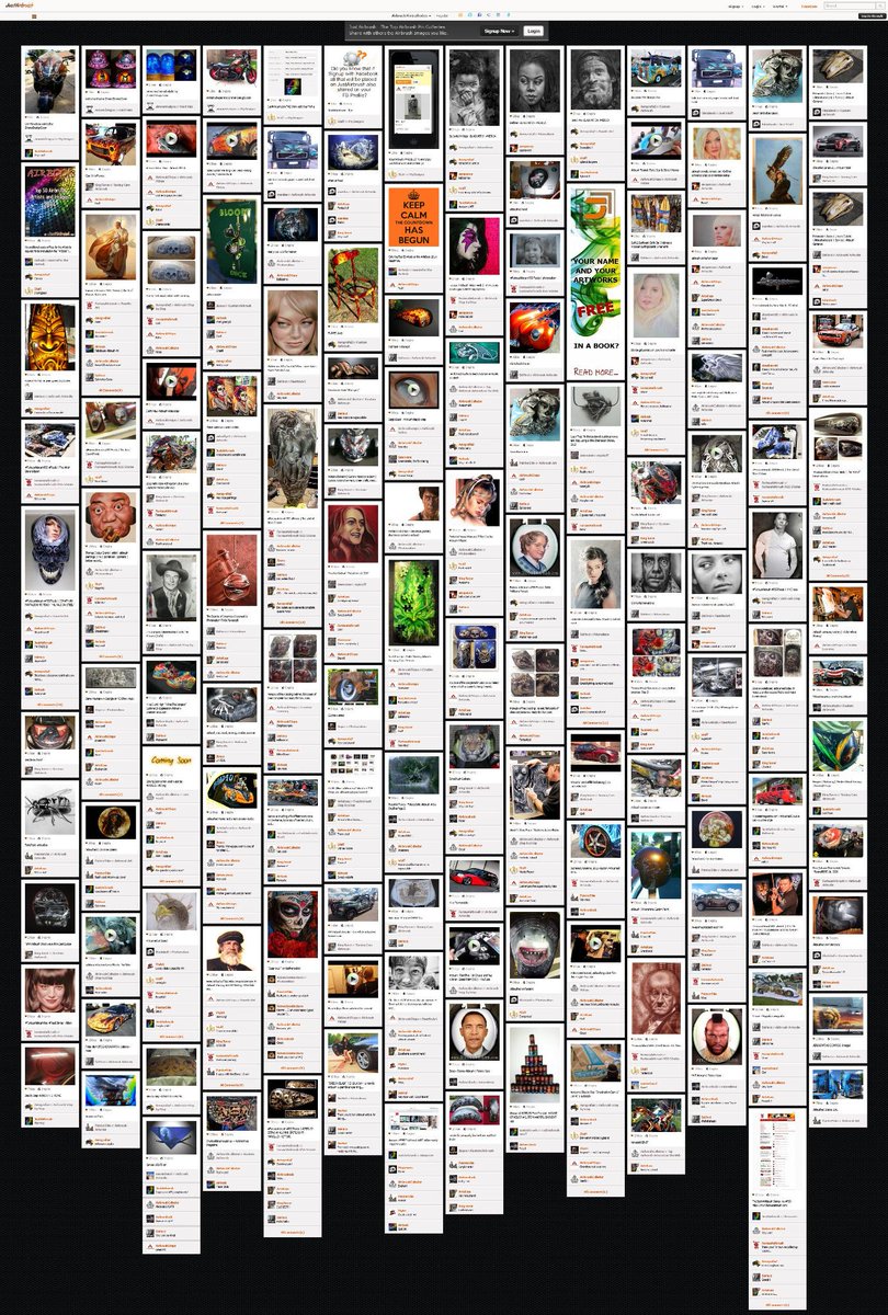 JustAirbrush's tweet photo. How #many #Artists? #How many #Airbrush #Pin? How many #image #Collections? Discover http://t.co/yvt8AlAldr http://t.co/BGo0BOpRzh