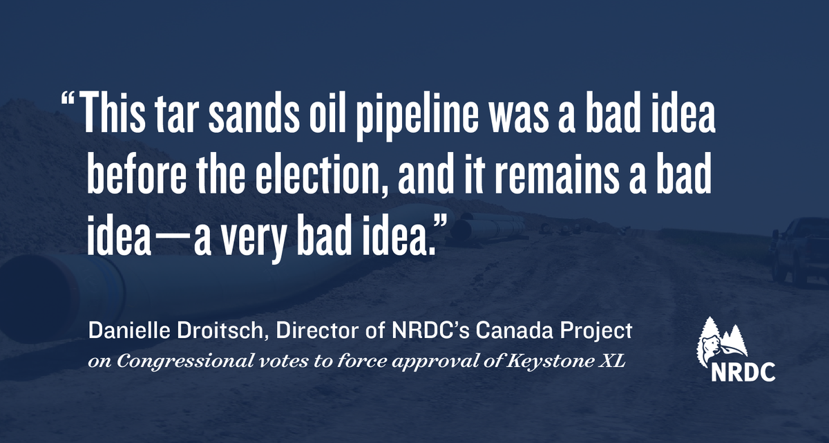 NRDC's tweet photo. #KeystoneXL would mean more of the world's dirtiest oil flows through the U.S., threatening #Climate and #CleanWater http://t.co/wOyXFDxJnY