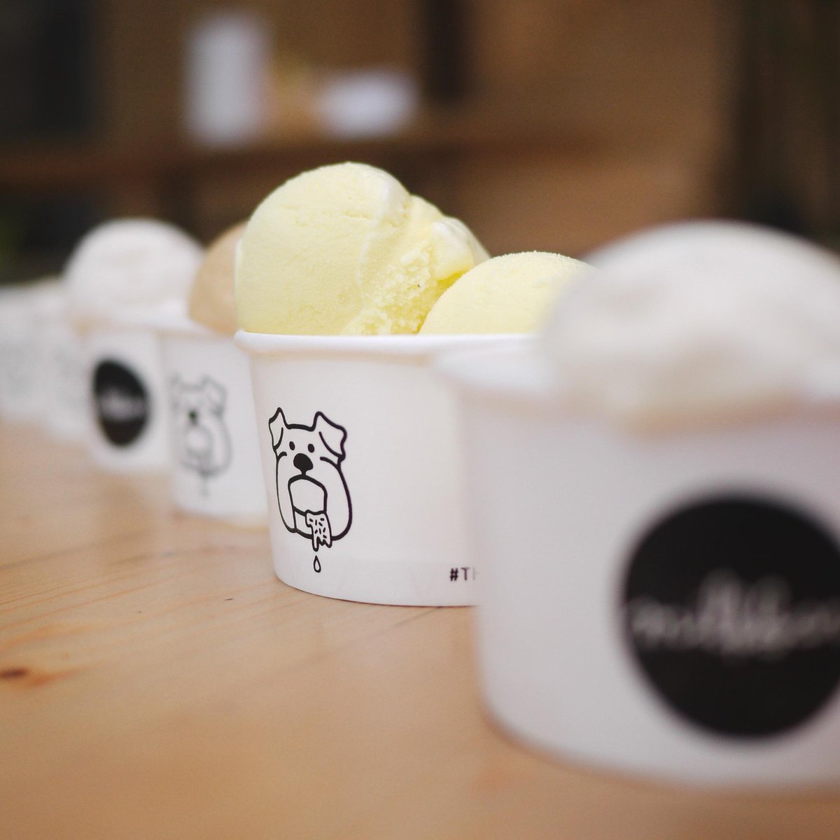 Some homemade, artisanal gelato to accompany your burger meal tonight. #threebunsmilkbar