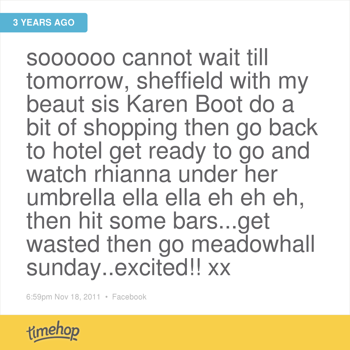 catboot's tweet image. Omg remember this Karen. This is when my car broke down in under ground car park xxx timehop.com/c/fs:101503686…