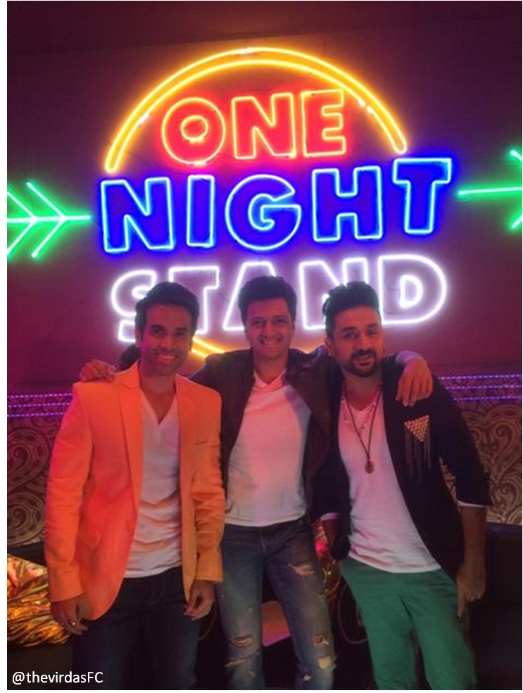 thevirdasFC's tweet photo. Check out the 3 #Mastizaade @thevirdas, @Riteishd &amp; @TusshKapoor just going at it on the sets of @MastizaadeFilm! http://t.co/7PVKCihAdf