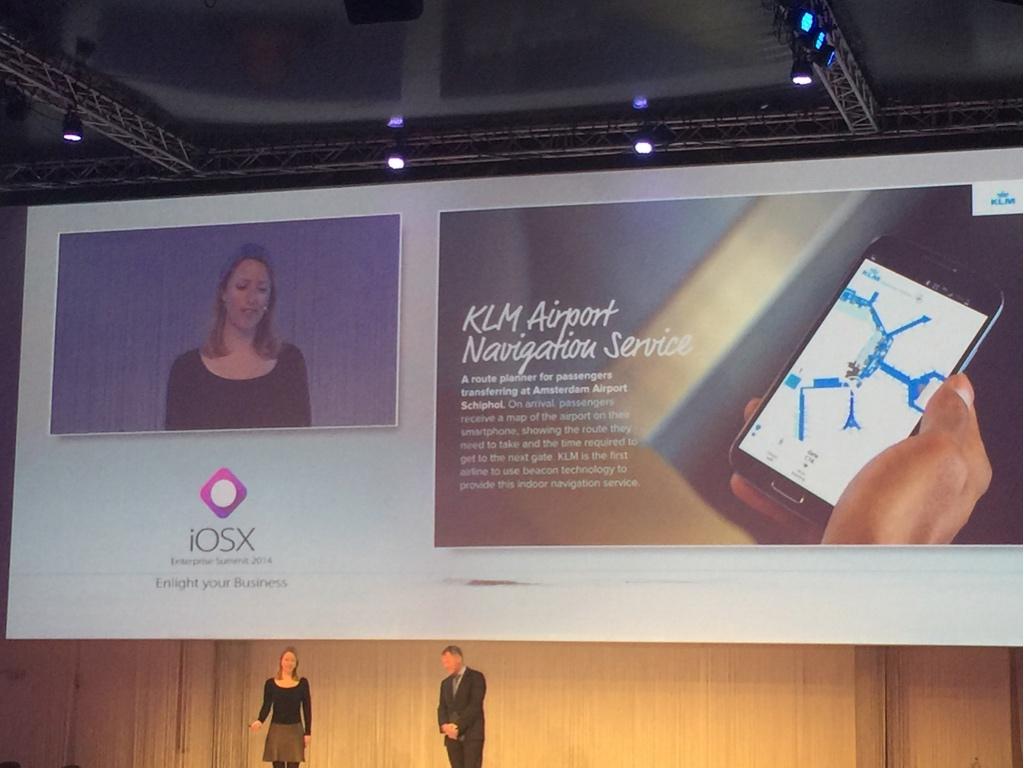 pimdewit's tweet photo. Cool KLM uses Beacon technology at Schiphol airport to guide travellers from gate to gate. #iosx14 http://t.co/YzXLa6qNxf