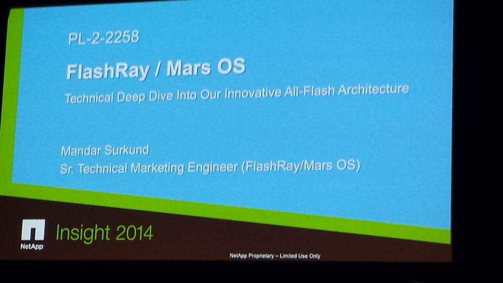 cmegroz's tweet image. #flashray deep dive session #NTAPInsight excited to see it!