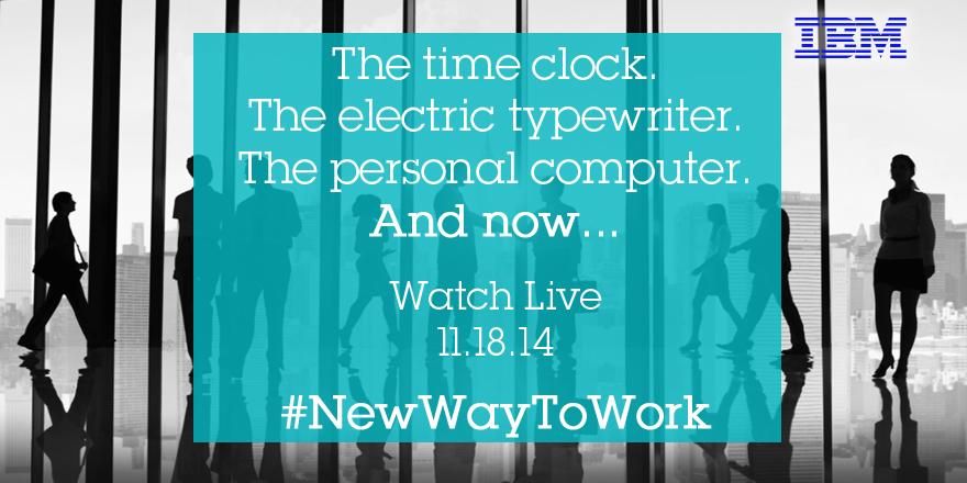 HCLDigital's tweet photo. TODAY: We have big news on the future of work. Register for our #NewWayToWork livestream http://t.co/tTfezv5PUA http://t.co/PowPZgQdeW