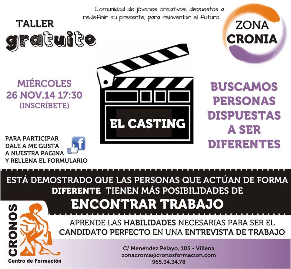 ZonaCronia's tweet photo. @ZonaCronia presenta: "EL CASTING" 
Inscribete en http://t.co/qisV5Fx4Lc http://t.co/GjevhLlJUK