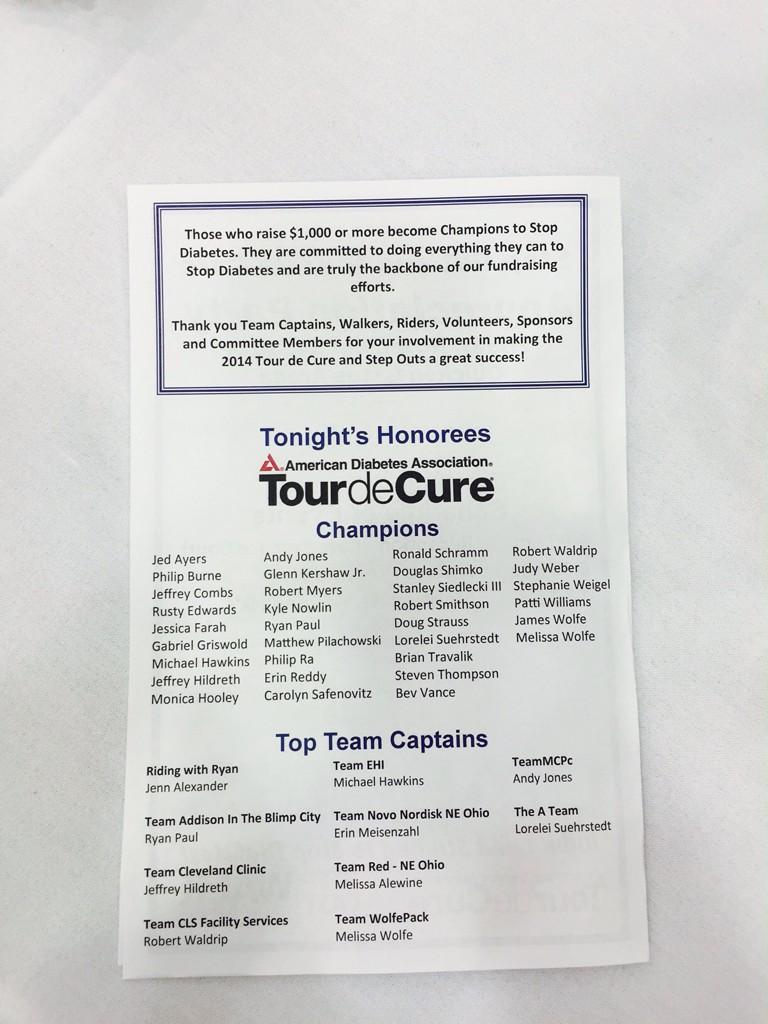 TeamMCPc's tweet image. Congrats to 4 @TeamMCPc @AmDiabetesAssn  champions!