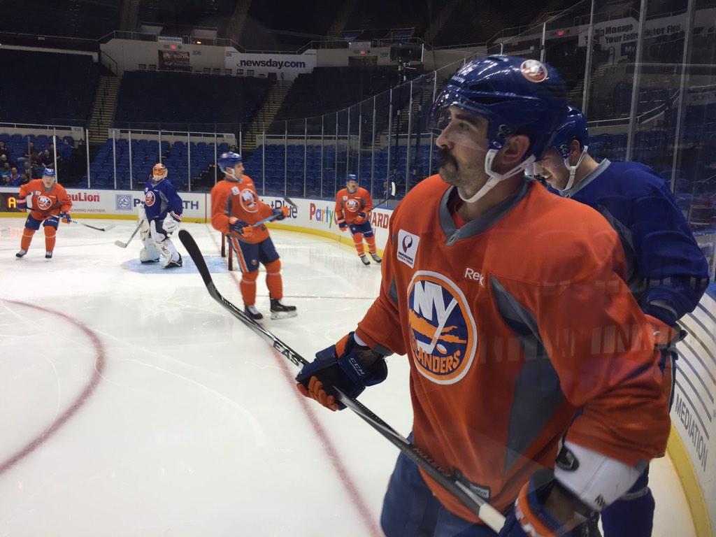 HAPPY BIRTHDAY! The birthday boy, Cal Clutterbuck, is on the ice for todays morning skate. 
