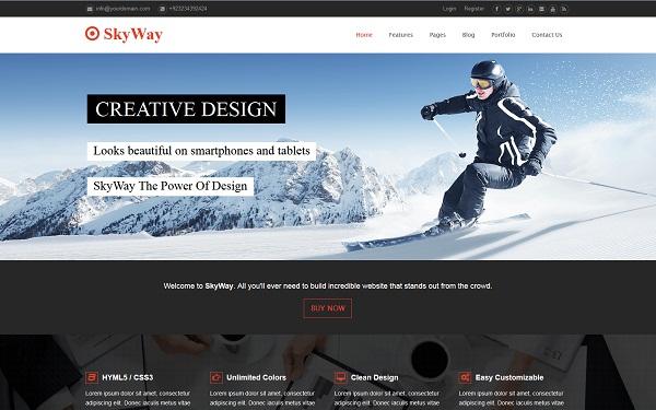 New! Free! released SkyWay – #Responsive #Bootstrap3 #HTML5  #Template on #themifycloud