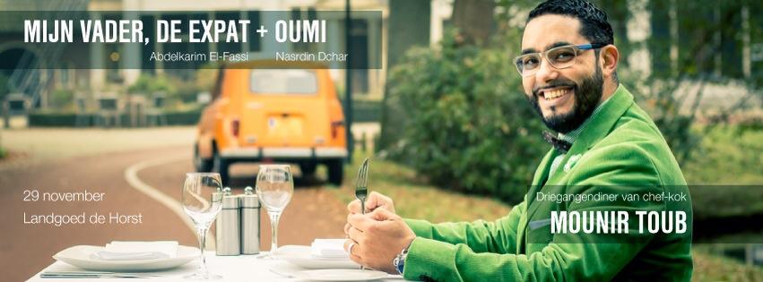29 november 'Mijn vader de expat+ Oumi' op Landgoed De Horst in #Driebergen met 3 gangen diner a la <a href="/MounirToub/">Mounir Toub</a>