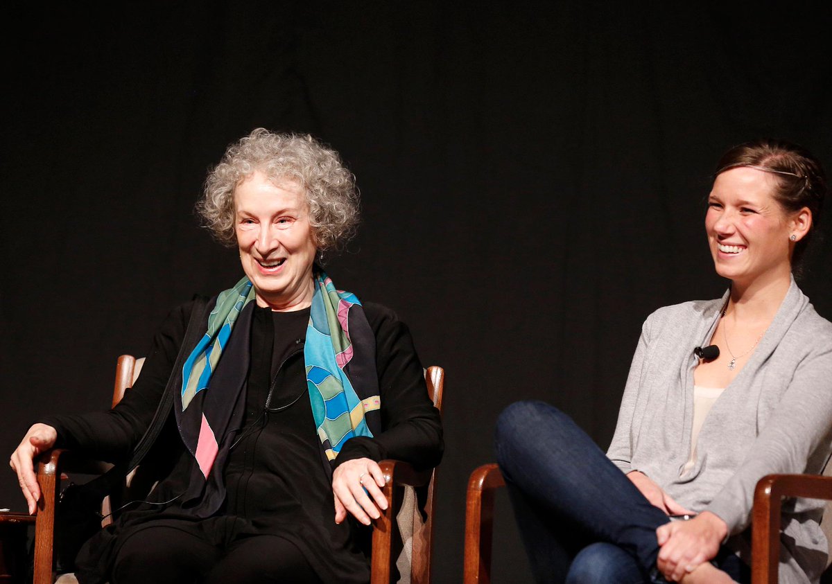 MountAllison's tweet photo. Happy 75th B-day @MargaretAtwood! See her amazing @dynamicdiscours talk: http://t.co/SQPqF3kDNY (Dynamic Discussions) http://t.co/gLM7ZtAuE2