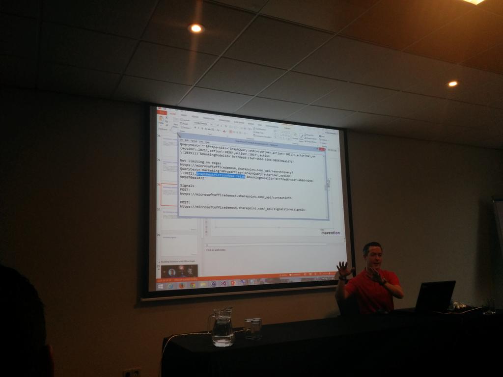 leonzandman's tweet image. Undocumented &apos;GraphRestrictionMode:false&apos; for Office Graph. Thanks @waldekm #spcon14