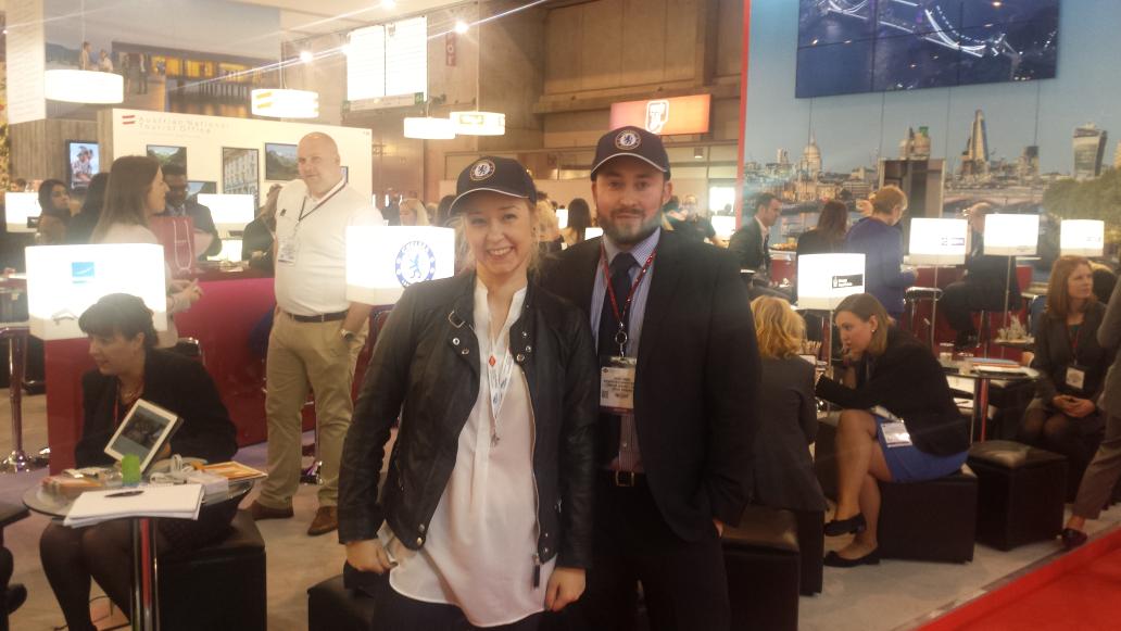 Jenohiggins's tweet image. DT &amp;amp; Katarina looking fab at EIBTM! #stamfordbridge