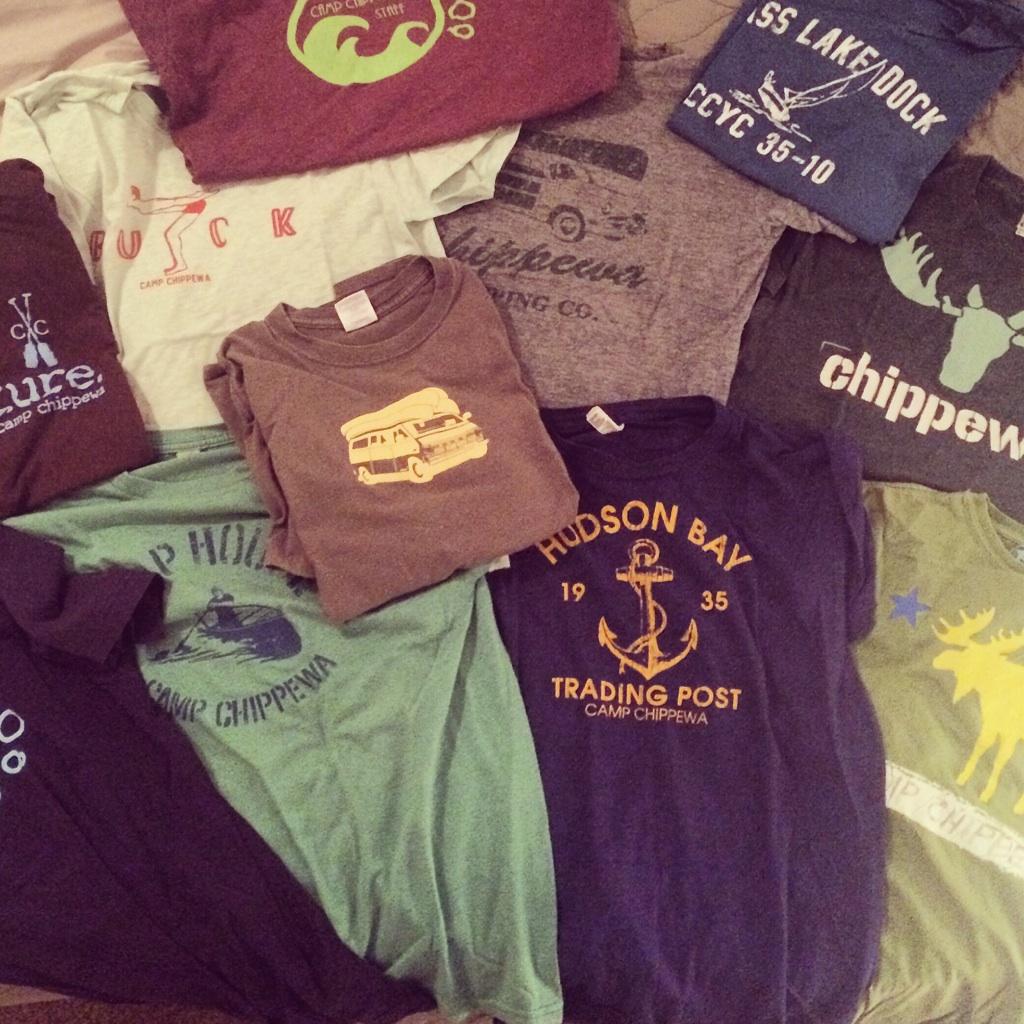 LanternCamps's tweet photo. It's Camp Tshirt Day. Decisions, decisions. @CampCraze #CampTShirtDay #campdirectorproblems @campchippewa http://t.co/4LC7vmmFLf