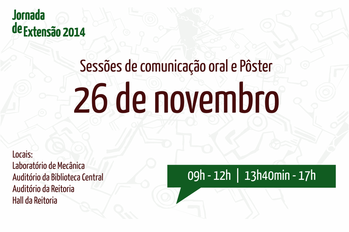 Confira a lista com a programação acadêmica - comunicação oral e pôster - do dia 26/11: jornada.proex.ufpa.br/index.php/blog…