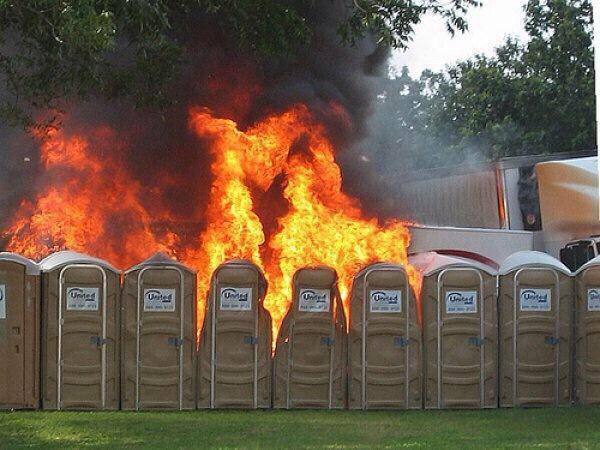 when you find the Aux Cord in the Porta Potty