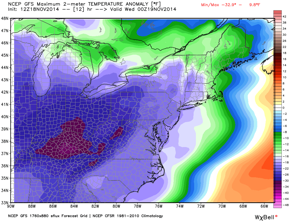 capitalweather's tweet image. Today is coldest Nov 18 in DC since 1959. Track temps/records here: wapo.st/1qles6r