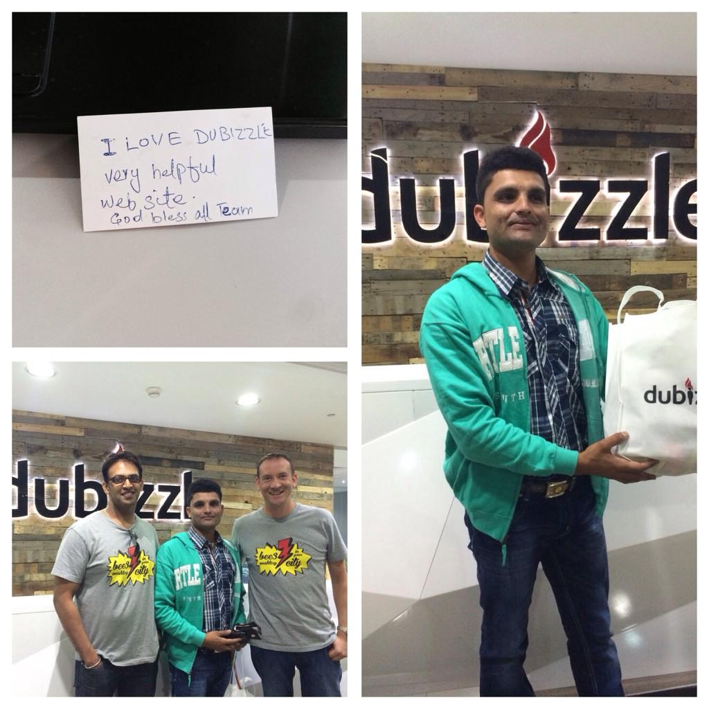 dubizzle's tweet image. He left a sweet note so we invited him over! Thank you for swinging by, Yassir! #dubizzleLove