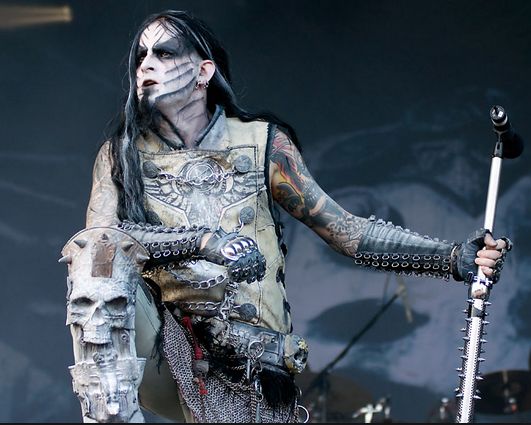 Shagrath (Dimmu Borgir) singing in a Country band wearing cowboy clothes. :  r/dalle2