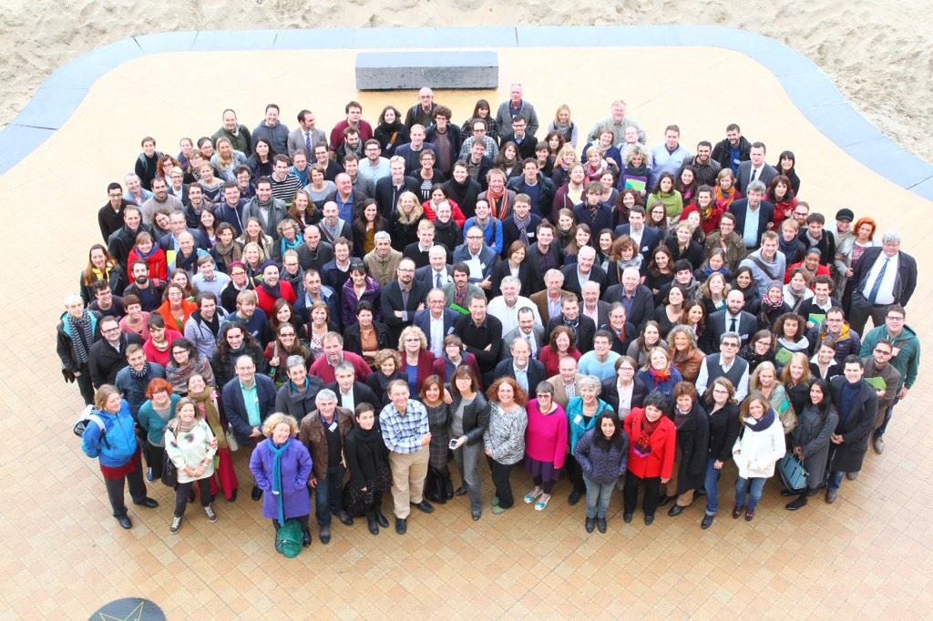 GreensEFA's tweet photo. Our whole GreensEFA family at our group's #GreenStudyDays in Oostende today. Here to decide our strategy to 2019 http://t.co/1dzpDMF3Rb
