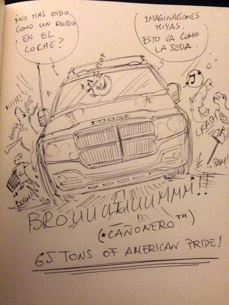 javierbolado's tweet photo. #DiariodeViaje aunque pedí un coche pequeño lo mas menudo que tenían era un #Dodge #GranCaravan! real American pride! http://t.co/canMIMO7tF