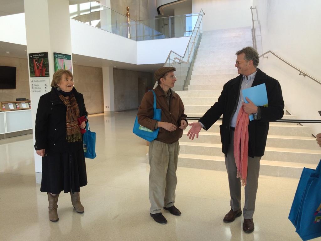 artbma's tweet photo. Last stop on the tour of the renovations: Steve Ziger @ZigerSnead shows off our new Zamoiski East Entrance #bma100 http://t.co/F8btQEE50K