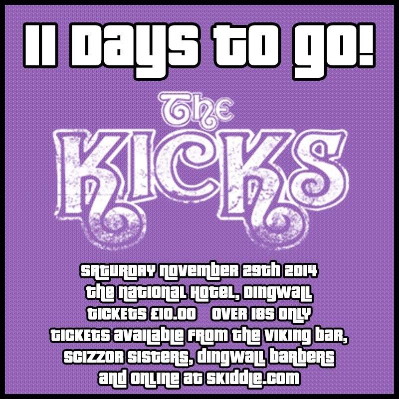 11 DAYS TO GO until The Kicks + Support from Sean Stuart! Ticket details in pic! #thekicks #seanstuart #party #music