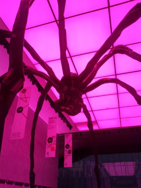 marconipop's tweet photo. Spider and purple #arc14 #qncc http://t.co/Pl5qTclLFJ