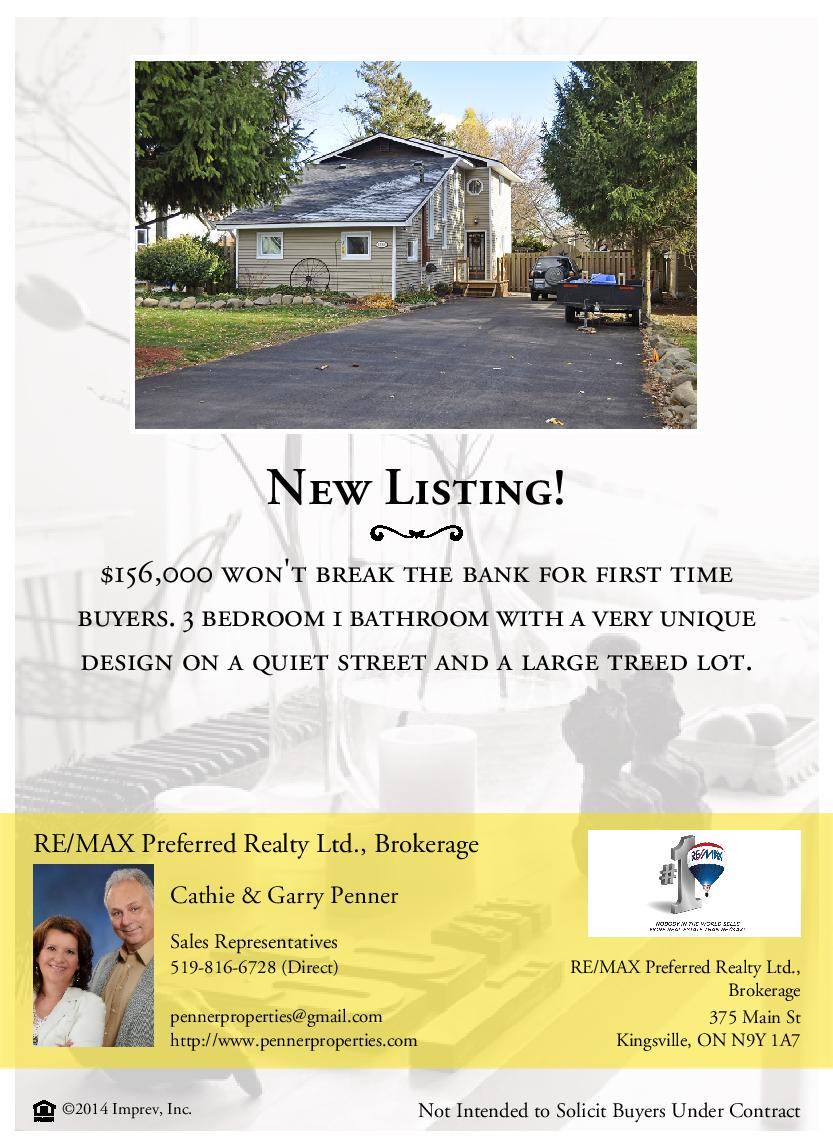 PENPROPS's tweet image. New Listing! $156,000- 1338 Orchard in Kingsville. 3 bedrooms, 1 bath. #kingsvillerealestate #essexcountyrealestate