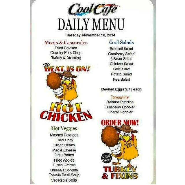 coolcafetn's tweet photo. It's a Thanksgiving feast down at the Cool Cafe! http://t.co/ibS0lVtpUP
