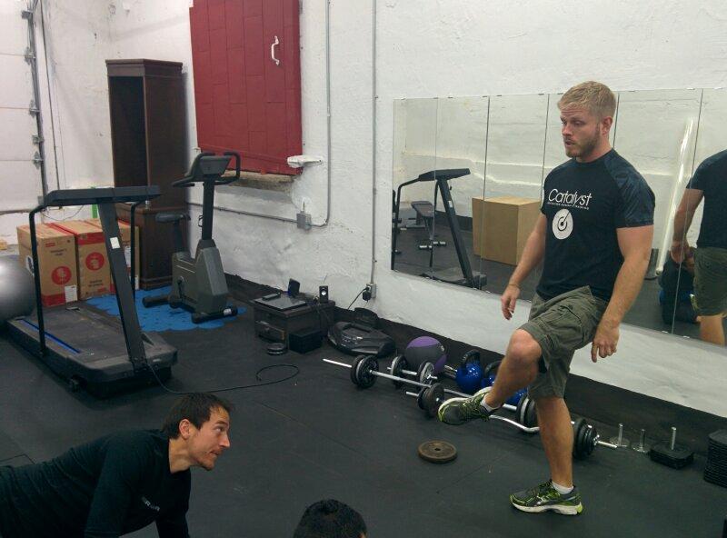 CoMotion302's tweet photo. Bryan @Catalyst_SPT leading a class now at the @Platform302 gym #PlatformPerks #coworking #HamOnt http://t.co/AgZ24DrlQK