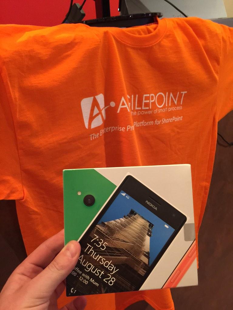 Mmartain's tweet image. Tnx for the great prize! #spc2014agilepoint #SPCon14