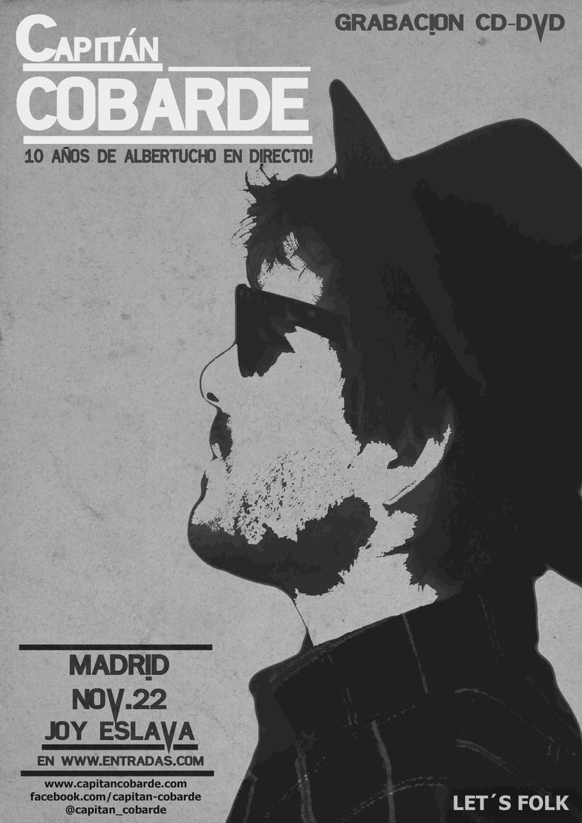 Maldito_Records's tweet photo. @Capitan_Cobarde sábado en @joyeslava_mad concierto+grabación de CD+DVD. A punto de sold out!->http://t.co/7g3k8QWtq5 http://t.co/3bbeynenbd