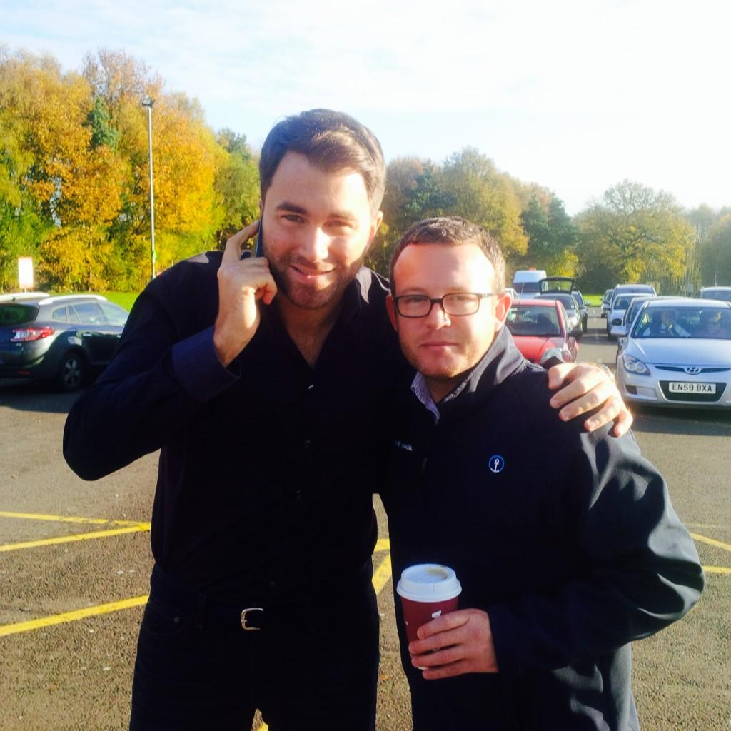 jonny_mcconnell's tweet photo. Good to meet you @EddieHearn Did you enjoy the pit stop at Corley services this morning? Thanks for the photo 👍 http://t.co/LJNSwhtUo3