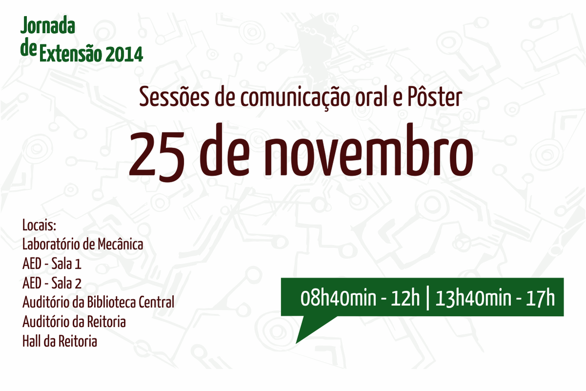 Confira a lista com a programação acadêmica - comunicação oral e pôster - do dia 25/11: jornada.proex.ufpa.br/index.php/blog…