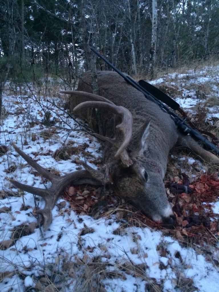 HunterGatherer6's tweet photo. Tagged out #hunting #whitetail #buck #bushbum #.270 #thankful #meateater #eatwhatyoukill #outdoorlife #liveit #loveit http://t.co/Jli25JnyuN