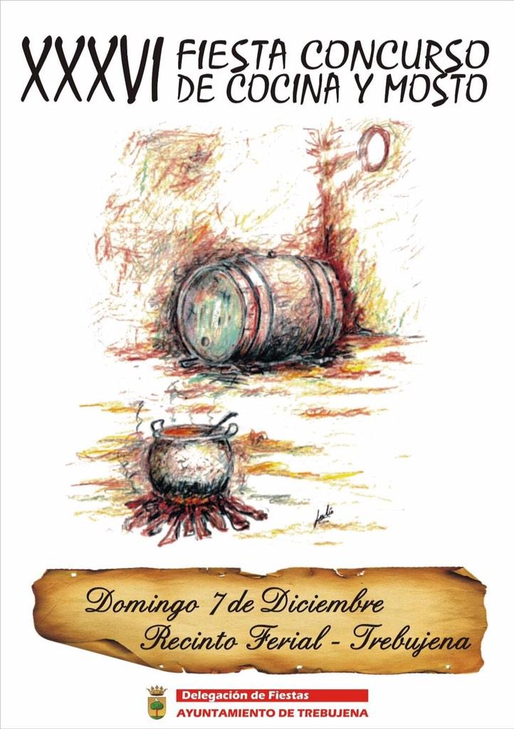 JorgeRguezPerez's tweet photo. Desde #Trebujena os invitamos a conocer nuestro XXXVI Fiesta Concurso de Cocina y #Mosto, 7 de Diciembre @adirecto http://t.co/l3EMfkKdnk