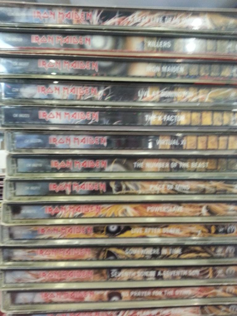 BetterDaysLou's tweet photo. .@IronMaiden CDs on the shelf NOW!! http://t.co/QcZUT1A8rl