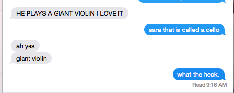 sofiaspringer's tweet photo. ah yes, sara knows her instruments. #itsacello @sara_macdonald2 http://t.co/4aeJPtYVoT