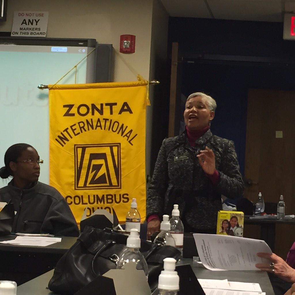 ZontaColumbus's tweet photo. Listening to a presentation about Girl Scouts. Every woman who has considered running for Pres &amp; VP was a Girl Scout. http://t.co/vxlyHwnulV