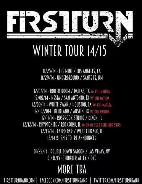 FirstTurnBand's tweet image. Who's gonna come see us live on our winter tour? #firstturn #wintertour