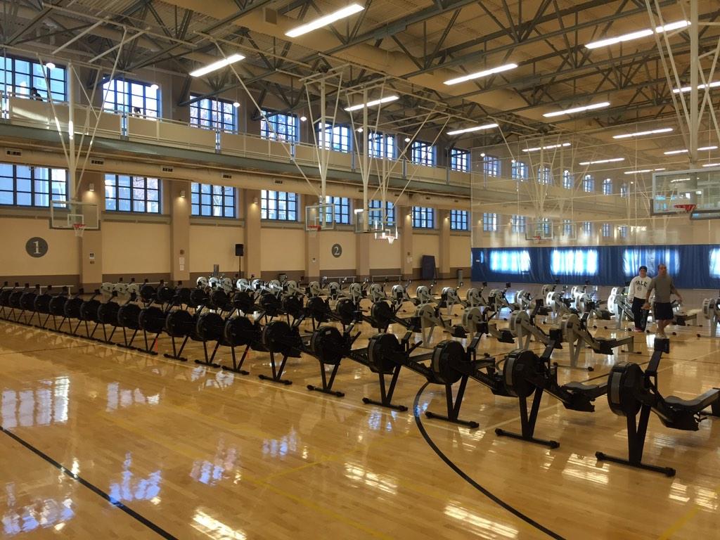 Now that's an erg test... RT @yalecrew: Women, Y150, and Heavies testing under one roof?