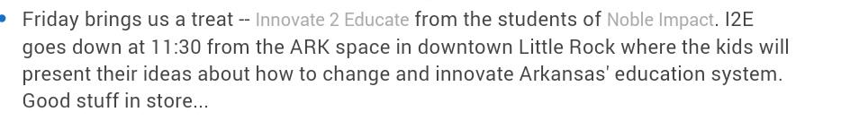 Great article from <a href="/innovateAR/">Innovate Arkansas</a> , check it out to get more info on Friday's big event. #i2eAR