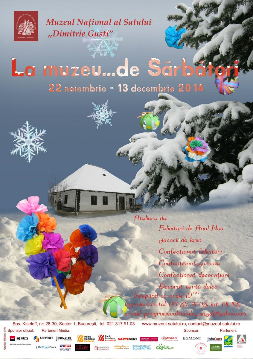 MuzeulSatului's tweet photo. „La muzeu de Sărbători” -22 noiembrie 2014-13 decembrie 2014
Ateliere educative pentru copiii 
http://t.co/eKKY8KATe1 http://t.co/csBHjoMBON