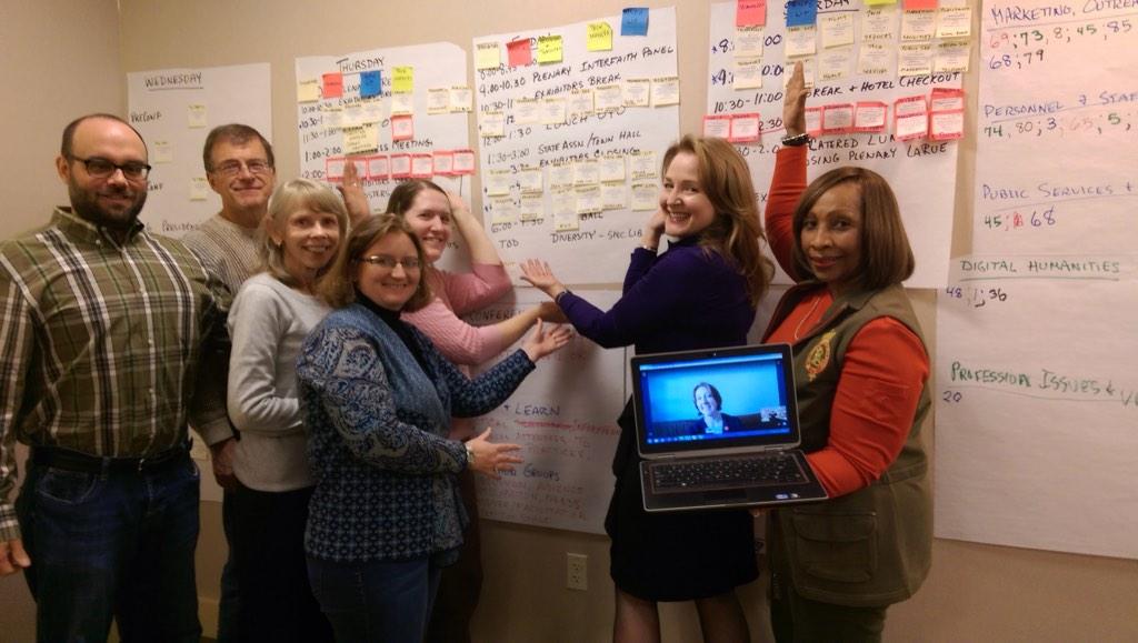 DeniseATLA's tweet photo. Here's the conference. Check out the wall. #ATLA2015 @YourATLA See you in Denver. Presenters we are coming your way. http://t.co/ngkZF0HBi4