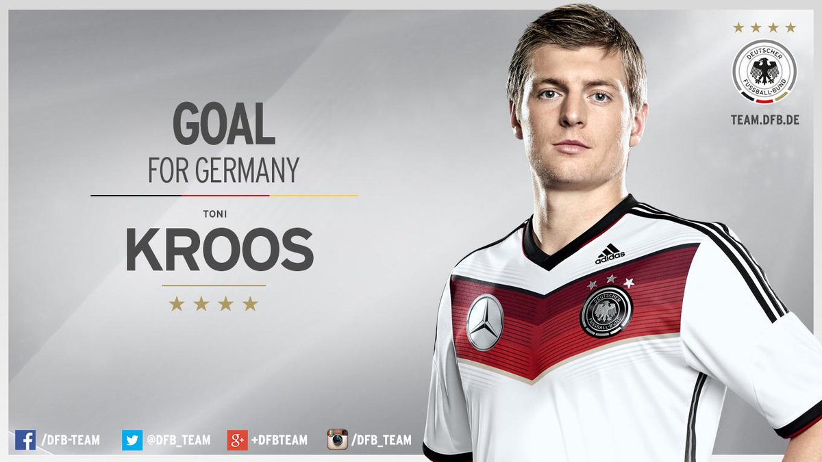 DFB_Team_EN's tweet photo. 89' GOOOAAALLL for Germany!! @ToniKroos scores! #DFBTeam #ESPGER 0-1 http://t.co/80efwi2ztY