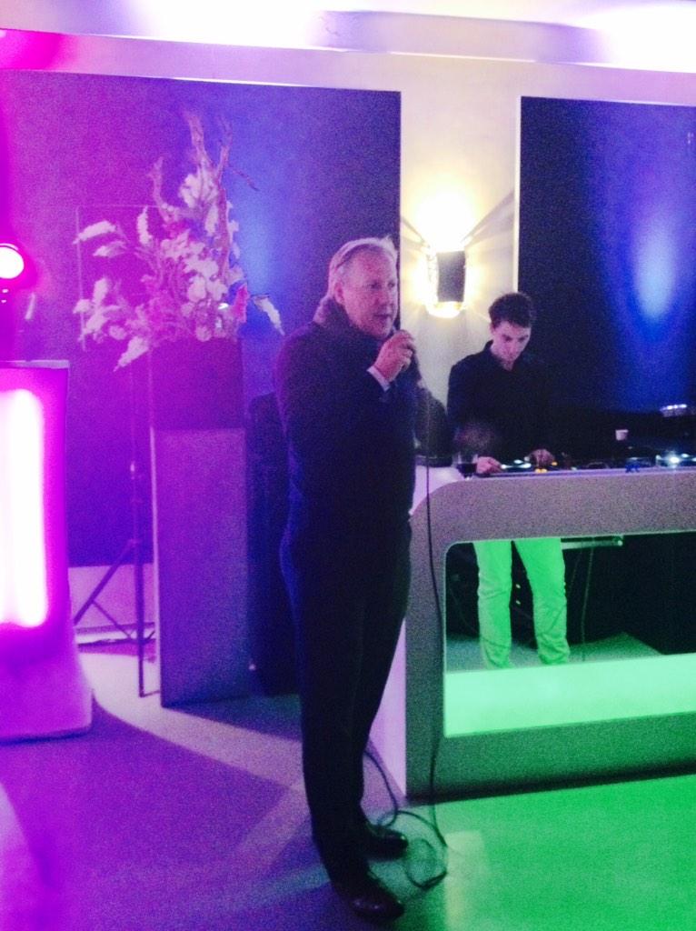 SuperyachtForum's tweet photo. Chairman @MartinRedmayne celebrating #20YearsOfGSF at tonight's party! #GSForum2014 http://t.co/OXZzbqhGUs