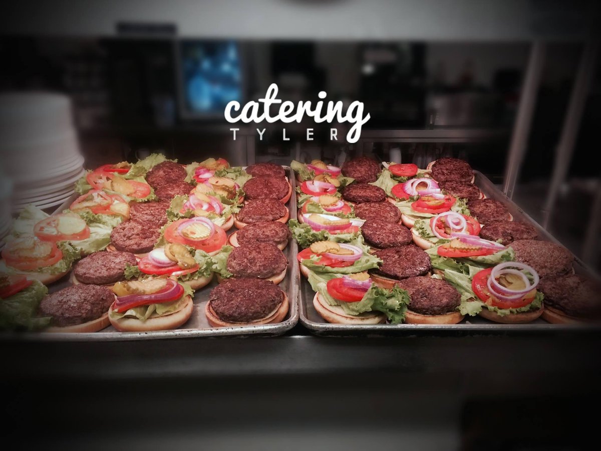 CateringTyler's tweet photo. Burger hungry @BishopTKGorman Highschool Football team? No problem, we got it covered at The Diner! #BurgersGalore http://t.co/dC0CzBMqxD