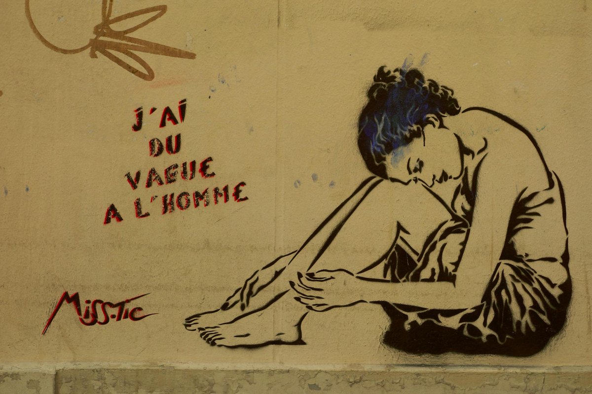 lemotlachose's tweet photo. #Streetart #graffiti "J'ai Du Vague à l'Homme" de Miss.Tic @EauVide
Rue des Cinq Diamants/Butte aux Cailles #Paris13 http://t.co/prvUgxPOuc