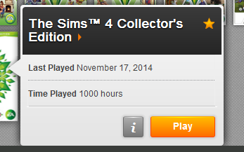 EmSims81's tweet photo. Guess what I played when I was really ill?! I'm now part of the 1000 Hours Club!! :D @TheSims #TheSims4 #Sims4Addict http://t.co/xNursuiEE3