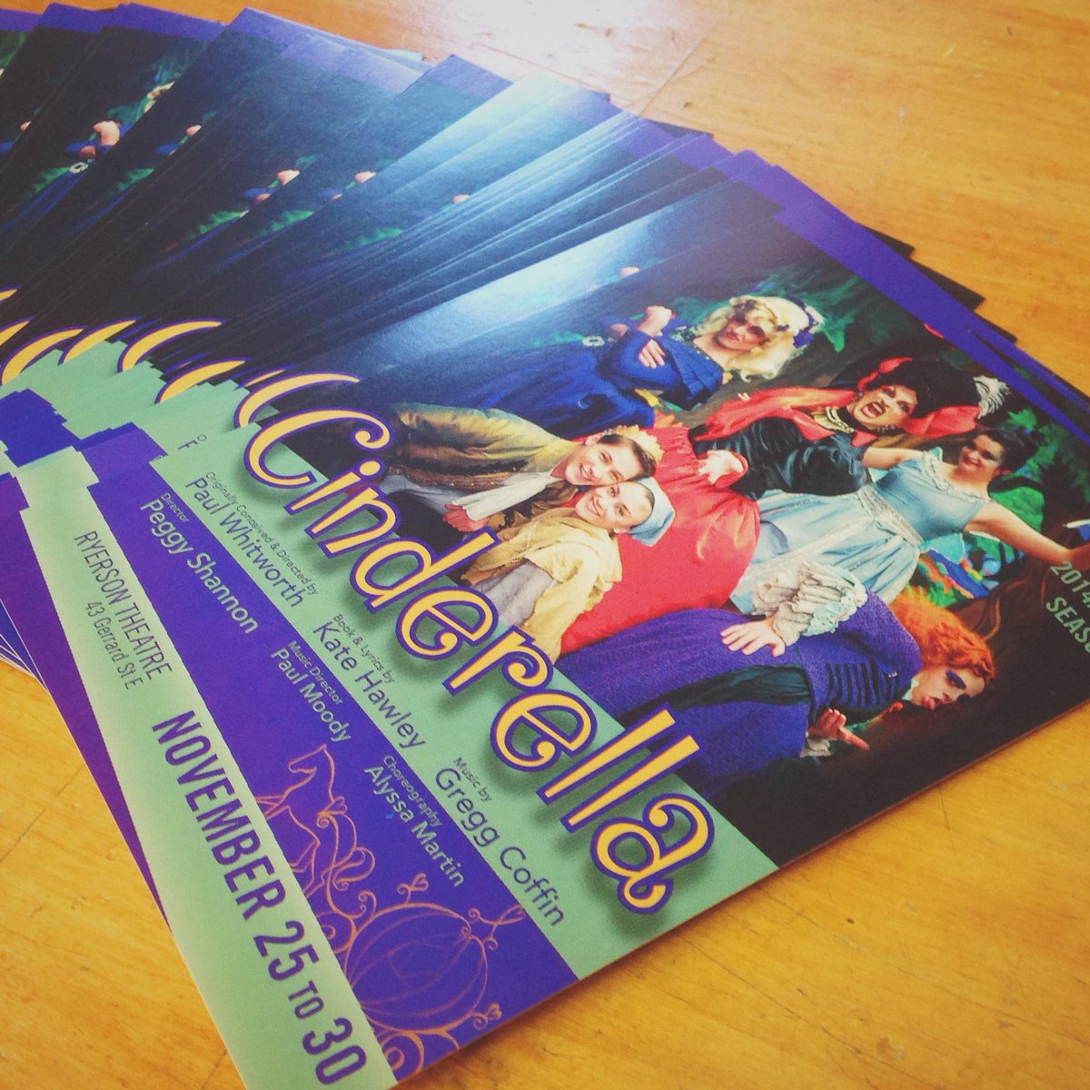 PerformanceTMU's tweet photo. Have u seen 1 yet? The cast of #RTSCinderella invaded Yonge+Dundas 2 spread the word! Postcard design by @fiercehouse http://t.co/xTdMhsdosy